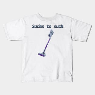 minimalist vacuum cleaner funny tshirt pun Kids T-Shirt